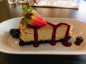 The BEST baked vegan CHEESECAKE I ever tried! I Wish I could grab another one right now!  at Unity Diner in East London