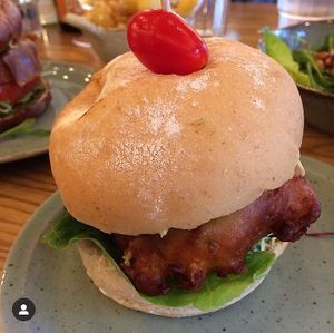 Tofish burger 🐟  at Unity Diner in East London