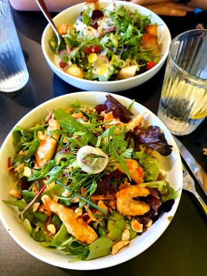 Prawnz salade at Unity Diner in East London