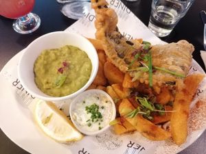 Tofish and chips at Unity Diner in East London