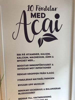 Information About the acai at Acai & Sant in Malmo