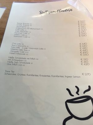 Speisekarte at Steiner's Cafe Restaurant Weinbar in Pinsdorf