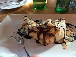 Palatschinken vegan at Steiner's Cafe Restaurant Weinbar in Pinsdorf