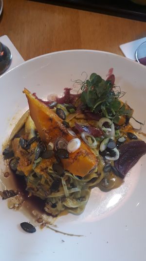 Home made linguini at Steiner's Cafe Restaurant Weinbar in Pinsdorf