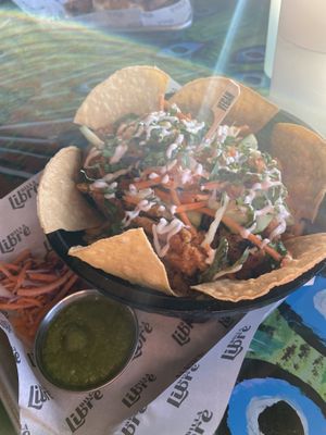 Thrilled to see a “vegan” label clearly marking my entree.    at Dilla Libre in Phoenix