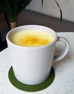 Sweet Pumpkin Latte (hot) 단호박라떼 at Alfreebe - 알프리베 in Goyang