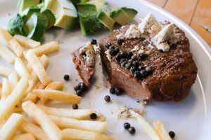 Great Vegan Steak (seitan) at Cairo Healthy Food in Cairo