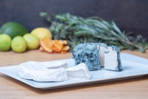 Vegan camembert and vegan blue cheese at Cairo Healthy Food in Cairo