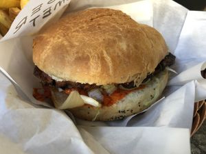 Mexican vegan burger  #Veganuary at Fryburger Gourmet in Bulle