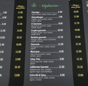 Menu #Veganuary at Fryburger Gourmet in Bulle
