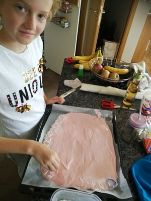 using up aquafaba from our chickpea hummus to make marshmallows at Anglia Café - Maybe closed in Plovdiv