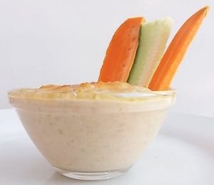 hummus dip, carrot and cucumber sticks at Anglia Café - Maybe closed in Plovdiv