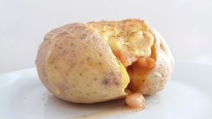 baked potato with beans and cheese at Anglia Café - Maybe closed in Plovdiv