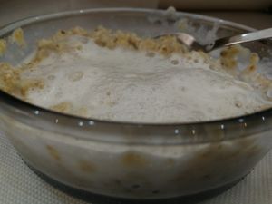 frothy porridge at Anglia Café - Maybe closed in Plovdiv