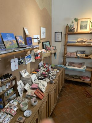 Handmade and eco-friendly items available for sale in their shop.  at Ananda Tree House in Kathmandu