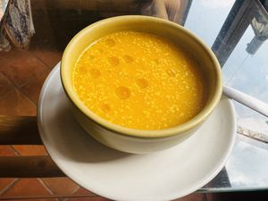 Pumpkin soup 😋  at Ananda Tree House in Kathmandu