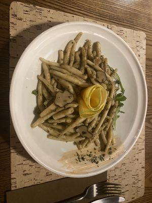 Truffle pasta vegan  at Groppo in Zadar