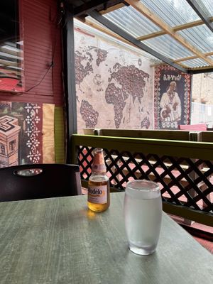 Patio seating for us today🌺  at Cafe Abyssinia in New Orleans