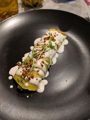 Crepe agli asparagi at Shakti Food in Brescia