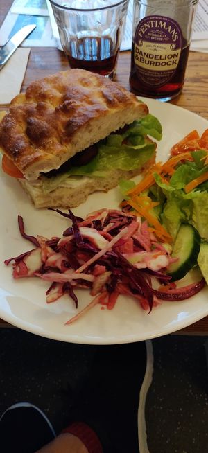 Smoked tofu blt at Greens Vegetarian Cafe in Hebden Bridge