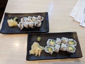 Tofu maki and avocado cucumber maki at Budi's Sushi in Atlanta