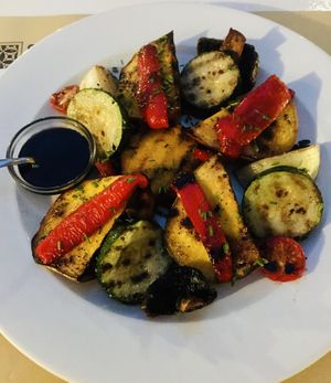 Grilled vegetables with mango at Santa Maria in Funchal