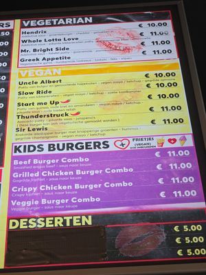 Vegan and vegetarian options at Beastie Burgers in Mechelen