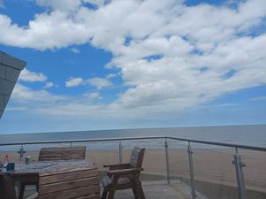 Sitting outside was wonderful at Seascape Cafe in Chapel St Leonards