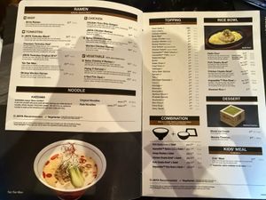 Menu  at JINYA Ramen Bar in Atlanta