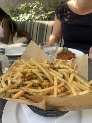 Side of thyme fries for the table was HUGE  at Zinc Cafe and Market in Los Angeles