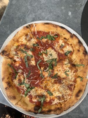 Margarita pizza. Classic, perfection.  at Zinc Cafe and Market in Los Angeles