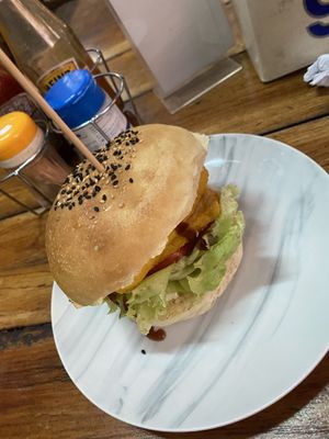 Vegan Tofu Burger   at Maya Burger Queen in Pai