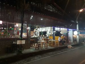 Outside at Maya Burger Queen in Pai