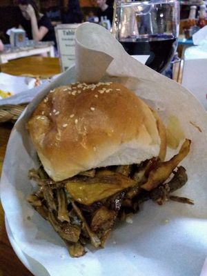 Dull and boring burger at Maya Burger Queen in Pai