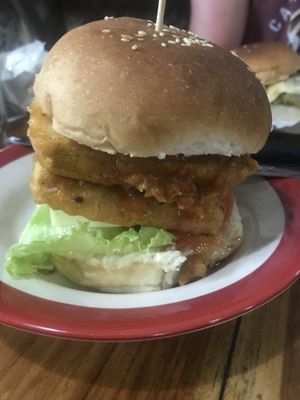 Tofu burger  at Maya Burger Queen in Pai