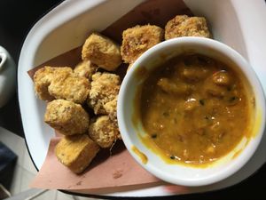 Tofu popcorn  at Mr Go's in Wellington