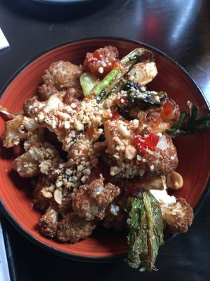 Kung Pao cauliflower  at Mr Go's in Wellington
