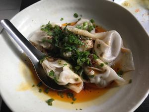 Mushroom wontons  at Mr Go's in Wellington