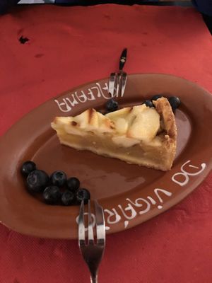 surprisingly, they had vegan apple pie!  at Do Vigário Pub and Records in Lisbon