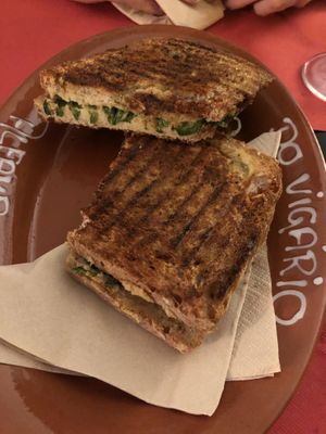 hummus toast (6€)  at Do Vigário Pub and Records in Lisbon