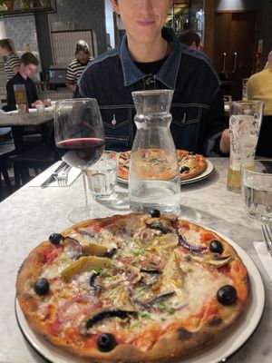 Always a solid pizza here  at Pizza Express - Greenwich Church St in South East London