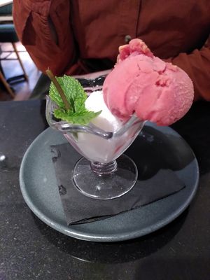 Coconut and watermelon sorbet (September 2022) at Pizza Express in Ilkley
