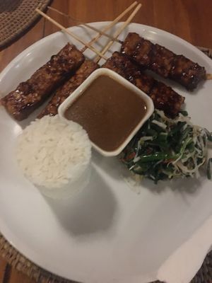 Vegan Satay   at Pissari Bali Cafe in Ubud