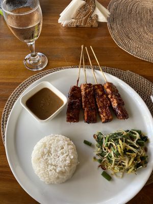 Vegan Satay  at Pissari Bali Cafe in Ubud