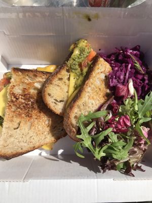 Vegan toastie at Coffee & Drift in Lymington