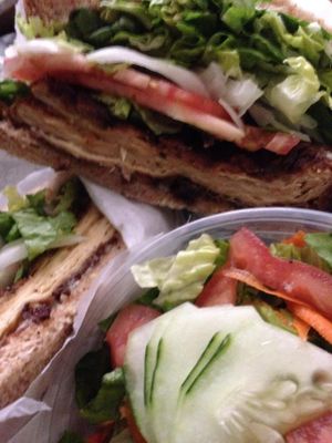 Country fried chik'n sandwich at Senbeb Cafe in Washington