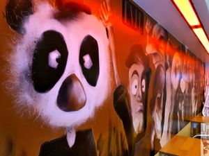 décoration at VeganBioBurger in Paris