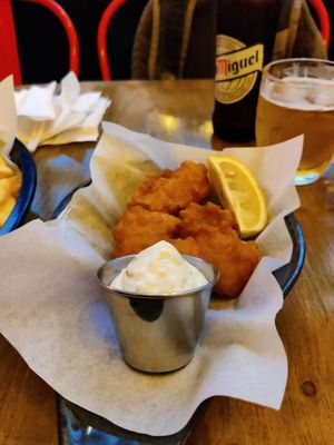 Vegan calamari  at Sutton and Sons in East London