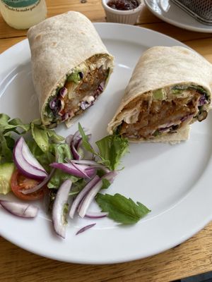 Vegan Halloumi Wrap   at Pyramid Vegan Cafe & Bakery in Glastonbury