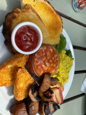 Big vegan breakfast - delicious !  at Pyramid Vegan Cafe & Bakery in Glastonbury
